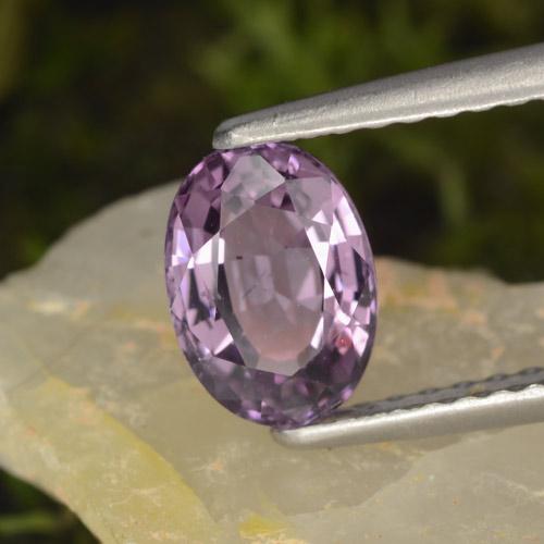 Espinélio violeta natural 1,05ct, corte oval, VS
