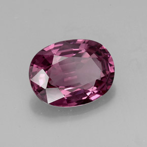 Espinélio violeta natural 1,98ct, corte oval, VS