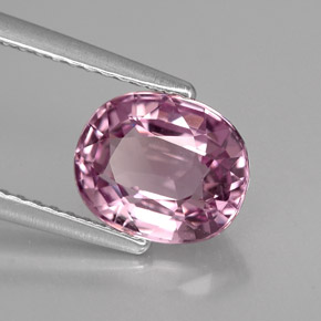 Espinélio violeta natural 2,10ct, corte oval, VVS