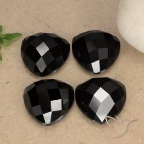 Pedras preciosas de Espinélio Preto natural de 17.01 ct, Trilhão, Opaco