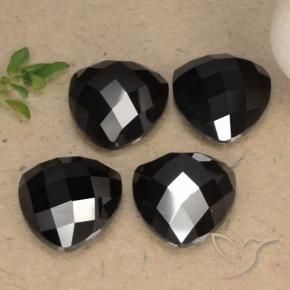Pedras preciosas de Espinélio Preto natural de 17.01 ct, Trilhão, Opaco