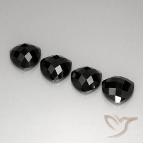 18.25ctw Natural Preto Espinélio, Trilhão, Opaco