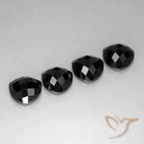 Pedras preciosas de Espinélio Preto natural de 18.25 ct, Trilhão, Opaco