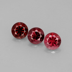 Pedras preciosas de espinélio vermelho natural de  ct, corte redondo, VVS-VS