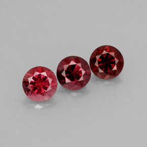 Pedras preciosas de espinélio vermelho natural de  ct, corte redondo, VVS-VS