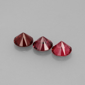Pedras preciosas de espinélio vermelho natural de  ct, corte redondo, VVS-VS