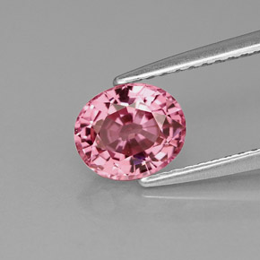 Espinélio rosa natural 1,24ct, corte oval, VVS-VS