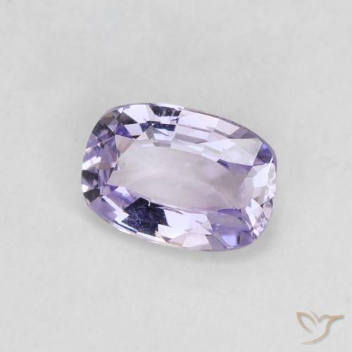 Espinélio violeta natural 0,83ct, almofada cortada, VS