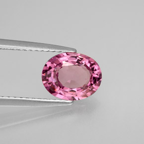 Espinélio rosa natural 1,69ct, corte oval, VS
