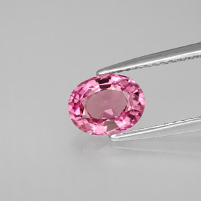 Espinélio rosa natural 1,37ct, corte oval, VS