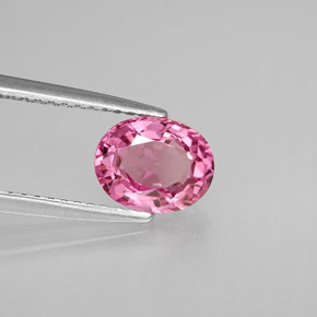 Espinélio rosa natural 1,37ct, corte oval, VS