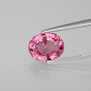 Espinélio rosa natural 1,50ct, corte oval, VVS-VS