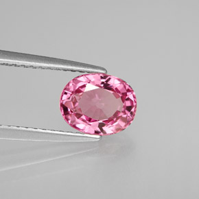 Espinélio rosa natural 1,50ct, corte oval, VVS-VS