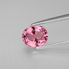 Espinélio rosa natural 1,44ct, corte oval, VVS-VS