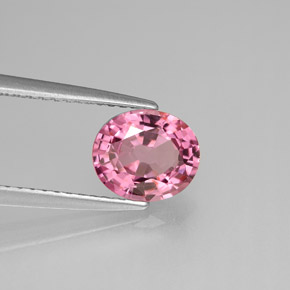 Espinélio rosa natural 1,44ct, corte oval, VVS-VS