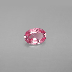 Espinélio rosa natural 0,80ct, corte oval, VVS-VS