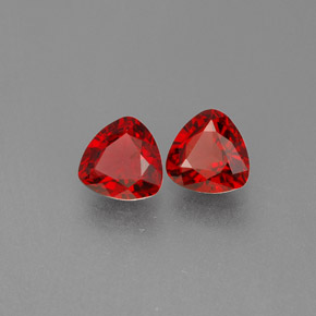Pedras preciosas de espinélio vermelho natural de  ct, trillion, VS