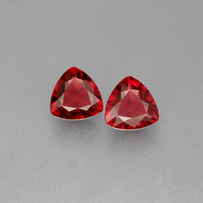 Pedras preciosas de espinélio vermelho natural de  ct, trillion, VS