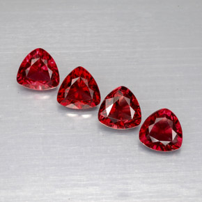 Pedras preciosas de espinélio vermelho natural de  ct, trillion, VS
