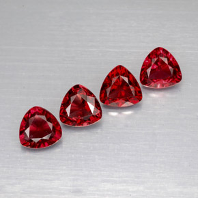Pedras preciosas de espinélio vermelho natural de  ct, trillion, VS