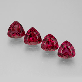 Pedras preciosas de espinélio vermelho natural de  ct, trillion, VS