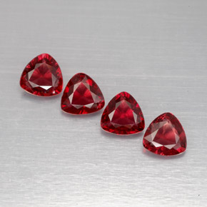 Pedras preciosas de espinélio vermelho natural de  ct, trillion, VS