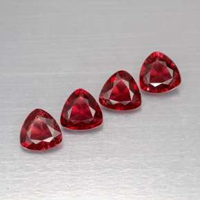 Pedras preciosas de espinélio vermelho natural de  ct, trillion, VS