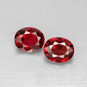 Pedras preciosas de espinélio vermelho natural de  ct, corte oval, VS