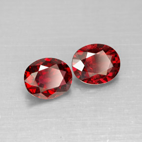 Pedras preciosas de espinélio vermelho natural de  ct, corte oval, VS