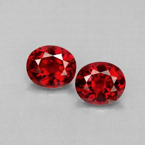 Pedras preciosas de espinélio vermelho natural de  ct, corte oval, VS