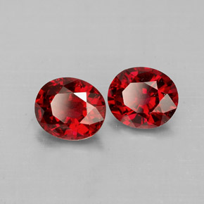 Pedras preciosas de espinélio vermelho natural de  ct, corte oval, VS