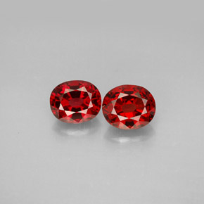 Pedras preciosas de espinélio vermelho natural de  ct, corte oval, VS
