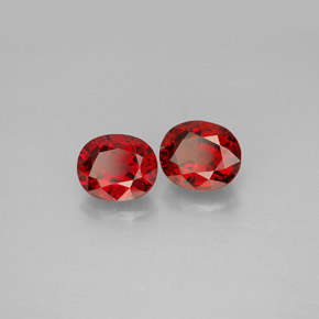 Pedras preciosas de espinélio vermelho natural de  ct, corte oval, VS