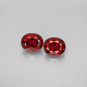 Pedras preciosas de espinélio vermelho natural de  ct, corte oval, VS
