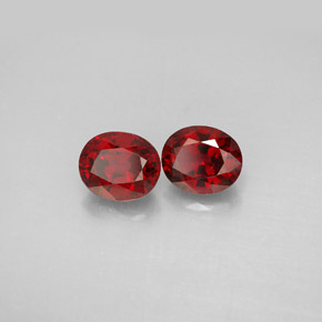 Pedras preciosas de espinélio vermelho natural de  ct, corte oval, VS