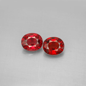 Pedras preciosas de espinélio vermelho natural de  ct, corte oval, VS