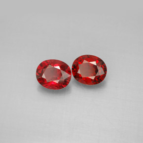 Pedras preciosas de espinélio vermelho natural de  ct, corte oval, VS