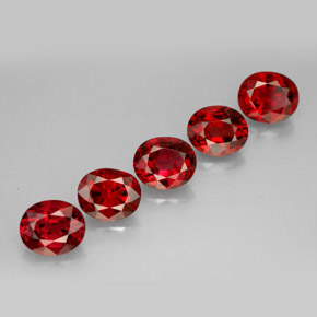 Pedras preciosas de espinélio vermelho natural de  ct, corte oval, VS