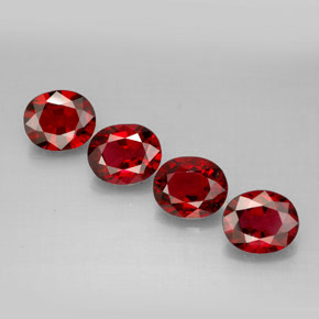 Pedras preciosas de espinélio vermelho natural de  ct, corte oval, VS