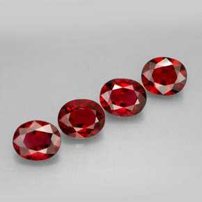 Pedras preciosas de espinélio vermelho natural de  ct, corte oval, VS