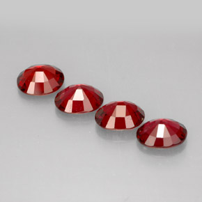 Pedras preciosas de espinélio vermelho natural de  ct, corte oval, VS