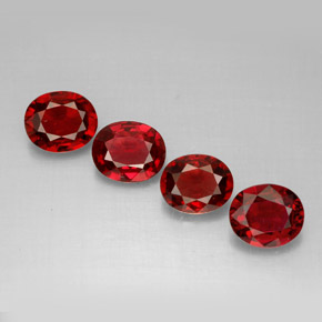 Pedras preciosas de espinélio vermelho natural de  ct, corte oval, VS