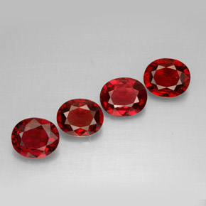Pedras preciosas de espinélio vermelho natural de  ct, corte oval, VS