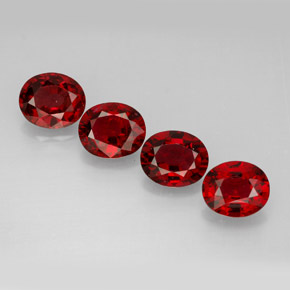 Pedras preciosas de espinélio vermelho natural de  ct, corte oval, VS