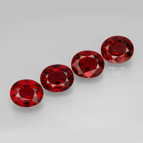 Pedras preciosas de espinélio vermelho natural de  ct, corte oval, VS