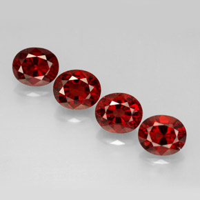 Pedras preciosas de espinélio vermelho natural de  ct, corte oval, VS