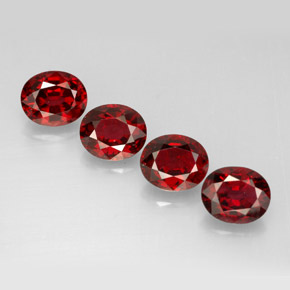 Pedras preciosas de espinélio vermelho natural de  ct, corte oval, VS