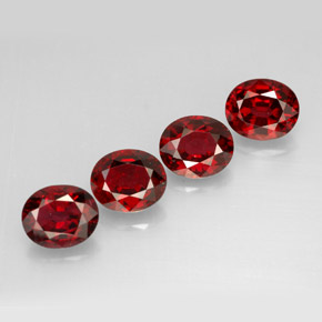 Pedras preciosas de espinélio vermelho natural de  ct, corte oval, VS