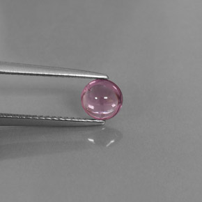 Espinélio rosa natural 0,75ct, corte redondo, transparente