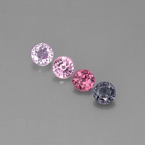 Pedras preciosas de espinélio multicolorido natural de  ct, corte redondo, VVS-VS